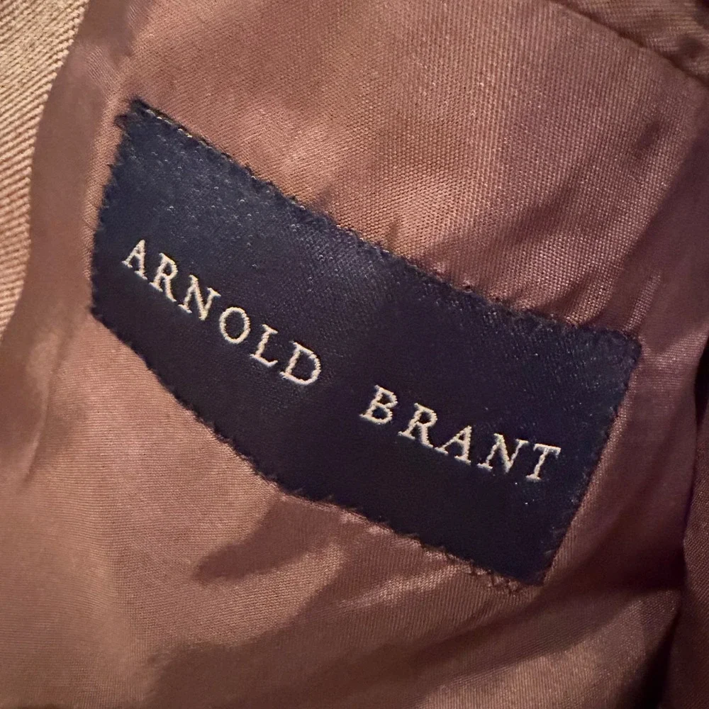 Arnold‎ Brant Classic Bamboo Blazer Sport Coat Men's 42R Brown Business Casual